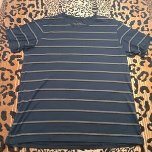 rag & bone Blue Striped Short Sleeve Tee